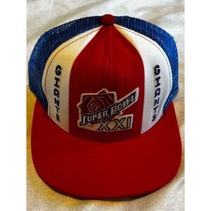 NY Giants New York Vintage AJD Lucky Stripes Super Bowl XXI 21 Snap Trucker Hat